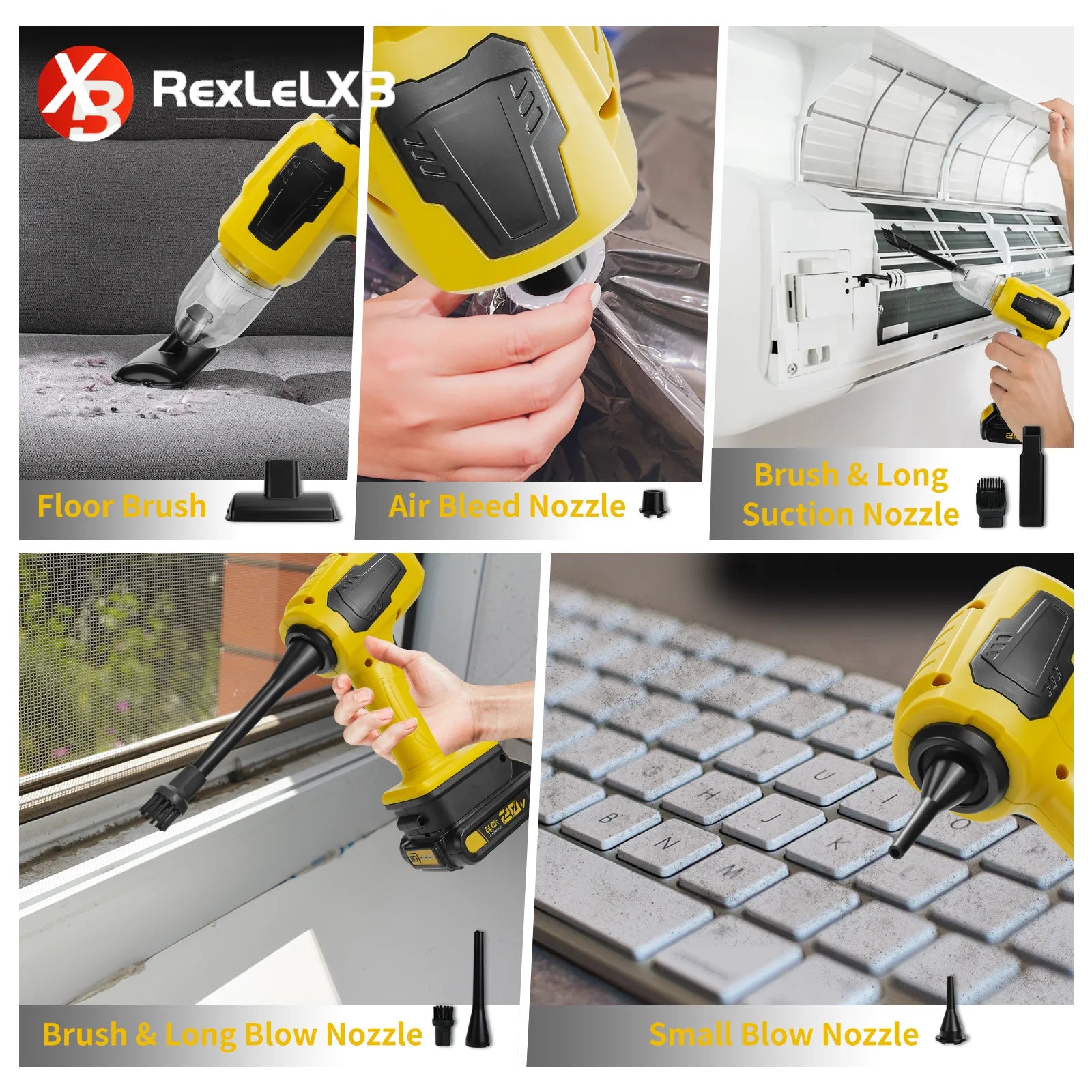 Elexxxo VortexLite 3-in-1 Cordless Handheld Vacuum