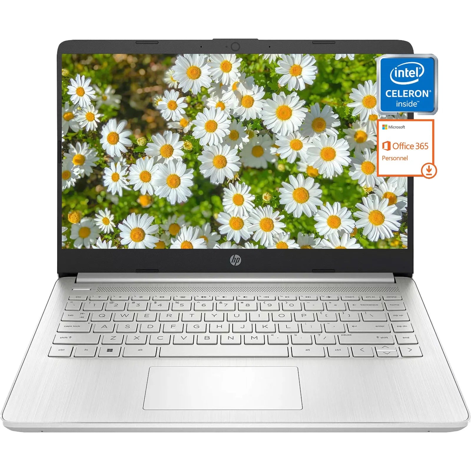 HP 14" Sutdent Laptop, Up to 16GB RAM, Up to 384GB Storage, Intel Celeron N4120, HD Webcam, 1-Year Office 365, Win 11 H, Silver