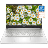 HP 14" Sutdent Laptop, Up to 16GB RAM, Up to 384GB Storage, Intel Celeron N4120, HD Webcam, 1-Year Office 365, Win 11 H, Silver