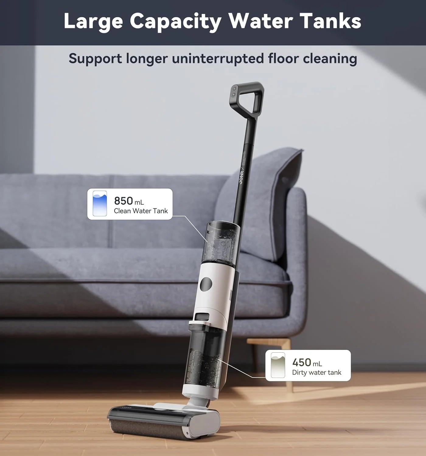 Elexxxo AquaSweep™ ED12 – Cordless Wet & Dry Floor Vacuum Mop