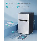 EUHOMY Mini Fridge with Freezer, 3.2 Cu.Ft Mini Refrigerator fridge, 2 door For Bedroom/Dorm/Office/Apartment - Food Storage