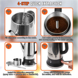 VEVOR 12-Cup Electric Percolator Coffee Pot 304 Stainless Steel Coffee Percolator with Keep Warm Function
