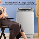 Portable Washing Machine 17.8lbs with 10 Wash Programs and Rotating Drum Design Energy Efficient and Quiet Small Washer Machine