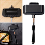 Hot Dog Toaster Non Stick Aluminum Alloy Double-Sided Sandwich Pan Bread Toast Breakfast Machine Double-Sided Sandwich Fry Pan