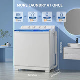 Zynkez Portable Washing Machine, 40Lbs Compact Washing machine, Twin Tub Laundry Washer Machine, Semi-Automatic 24Lbs Washer