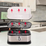 Electric Eggs Cooker Automatic Rapid Boiler 200W Stainless Steel Eggs Steamer with Warming Function Kitchen Accessory X7XA