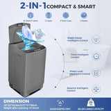 Nictemaw Portable Washing Machine, 20Lbs Capacity Full-Automatic Portable Washer Machine, 2.8Cu.ft Compact Laundry Machine