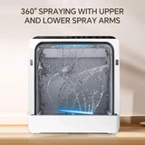 Mini Dishwasher Countertop, Countertop Dishwasher With Water Tank, Dishwasher With 6 Wash Programs, Portable