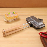 Hot Dog Toaster Non Stick Aluminum Alloy Double-Sided Sandwich Pan Bread Toast Breakfast Machine Double-Sided Sandwich Fry Pan