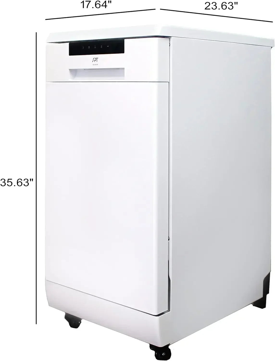 TGBFSPT SD-9263W 18″Wide Portable Dishwasher with ENERGY STAR,6 Wash Programs,8 Place Settings and Stainless Steel Tub–White,Ali