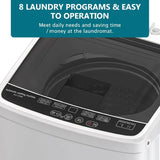 Full Automatic Washing Machine, 1.3 Cu. Ft. Portable Washer and Spinner Combo with 8 programs, 10Lbs Laundry Machine