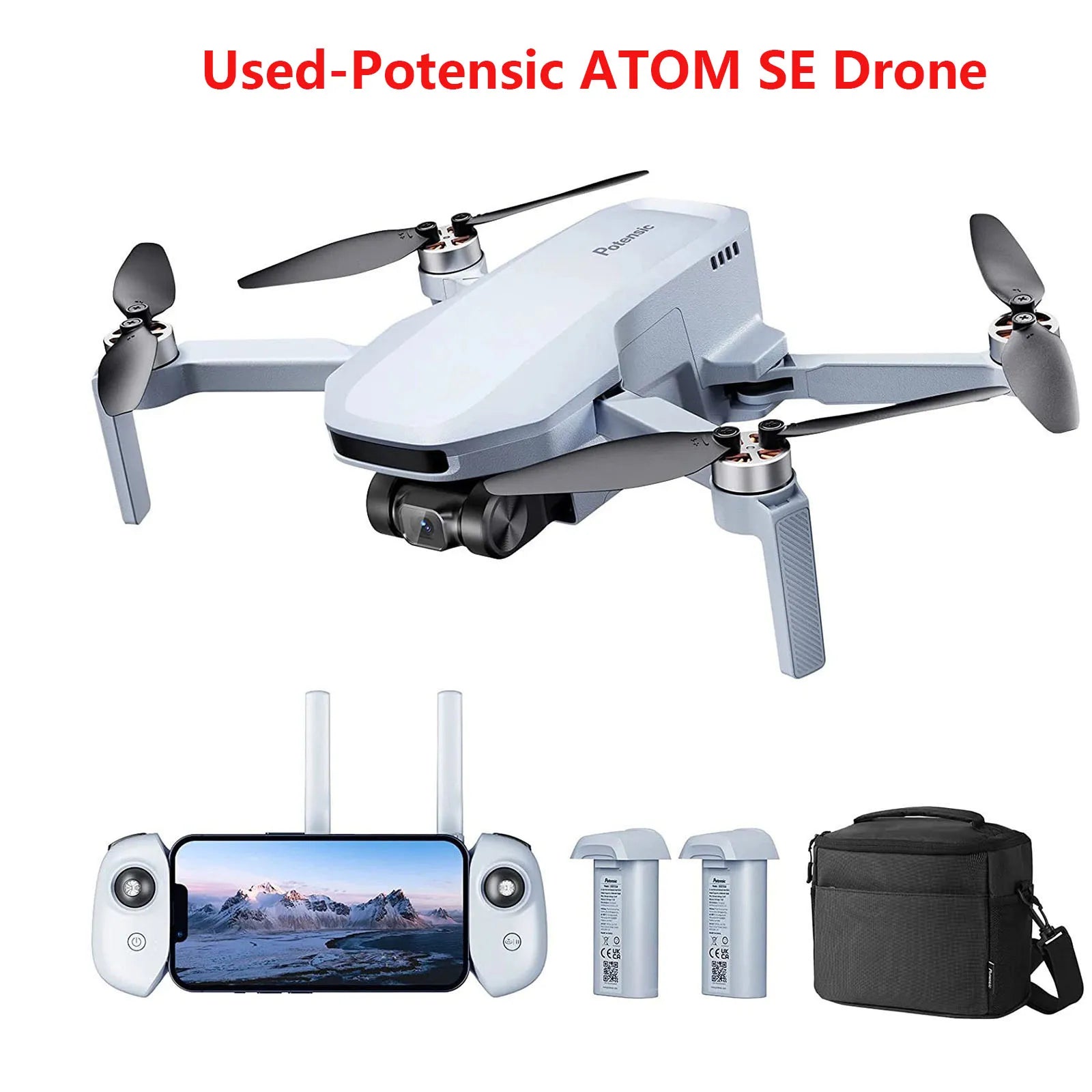 Elexxxo AtomLite SE 4K GPS Drone (Refurbished, Dual Battery Kit)