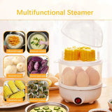 Multifunctional Electric Egg Boiler Double Layers Egg Cooker Mini Steamer Poacher Kitchen Cooking Breakfast Machine