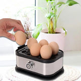 N3UA Automatic Eggs Cooker 200W Stainless Steel Soft Hard 6 Eggs Boiler Tool