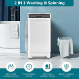 Full Automatic Washing Machine, 1.3 Cu. Ft. Portable Washer and Spinner Combo with 8 programs, 10Lbs Laundry Machine