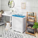 Washing Machine, 2 in 1 Washer and Spinner Combo, 26lbs Capacity 18lbs Washing 8lbs Spinning,w/Timer Control,Built-in Drain Pump