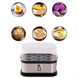 N3UA Automatic Eggs Cooker 200W Stainless Steel Soft Hard 6 Eggs Boiler Tool