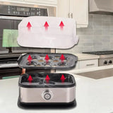 N3UA Automatic Eggs Cooker 200W Stainless Steel Soft Hard 6 Eggs Boiler Tool