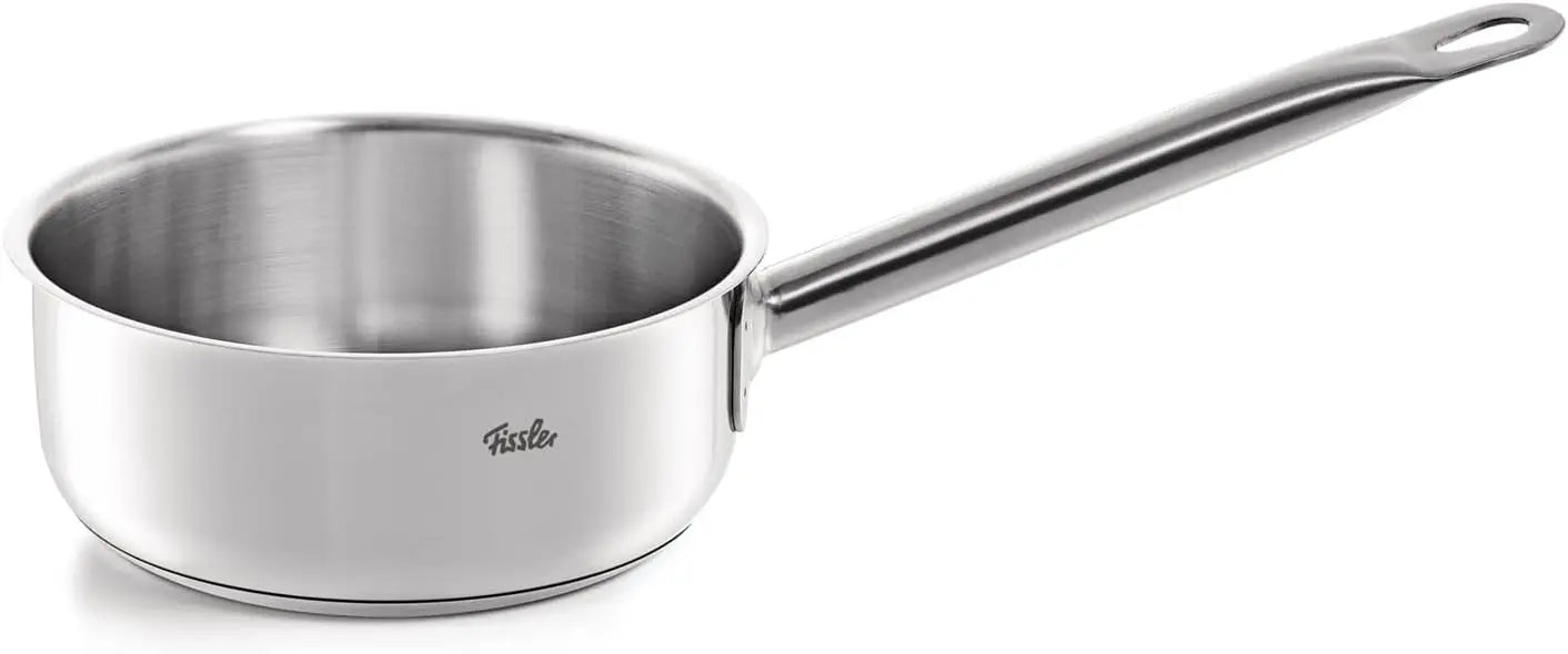 an Francisco 5-Piece Stainless Steel Saucepan Set with Glass Lids Suitable for Induction Cookers All Hob Types (3 Sauce