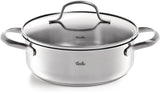 an Francisco 5-Piece Stainless Steel Saucepan Set with Glass Lids Suitable for Induction Cookers All Hob Types (3 Sauce