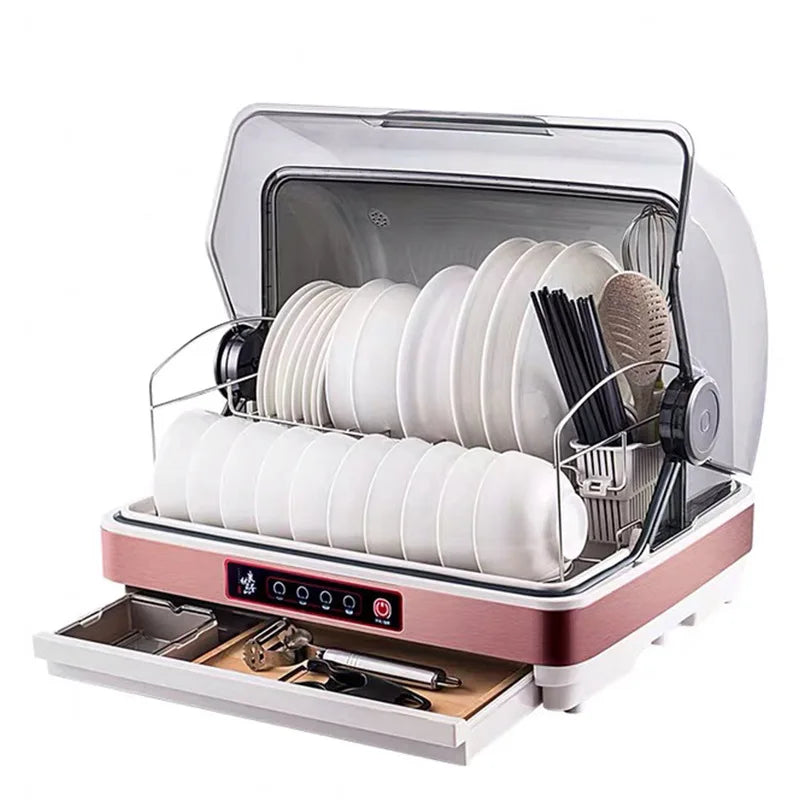 42L Full-Automatic Tabletop Dish sterilizer Small Disinfection Cabinet Intelligent Embedded Dishes Tableware Sterilizer Domestic