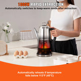 VEVOR 12-Cup Electric Percolator Coffee Pot 304 Stainless Steel Coffee Percolator with Keep Warm Function
