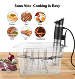 Stainless Steel Sous Vide Rack and 11L Sous Vide Cooker Containers Detachable Dividers Separator for Immersion Circulators