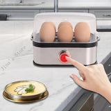 Electric Eggs Cooker Automatic Rapid Boiler 200W Stainless Steel Eggs Steamer with Warming Function Kitchen Accessory X7XA