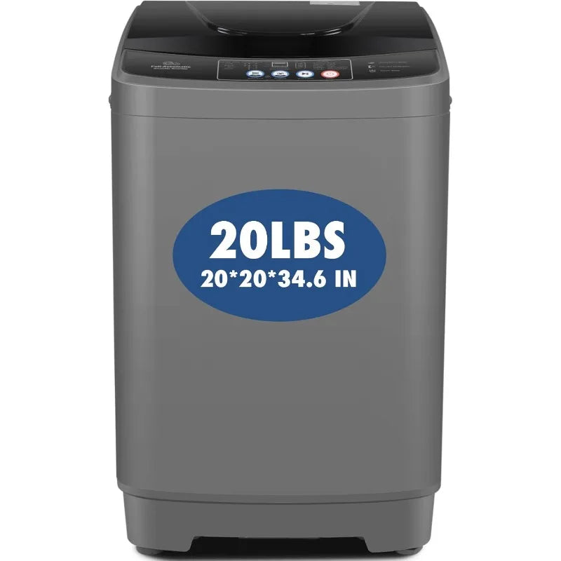 Nictemaw Portable Washing Machine, 20Lbs Capacity Full-Automatic Portable Washer Machine, 2.8Cu.ft Compact Laundry Machine